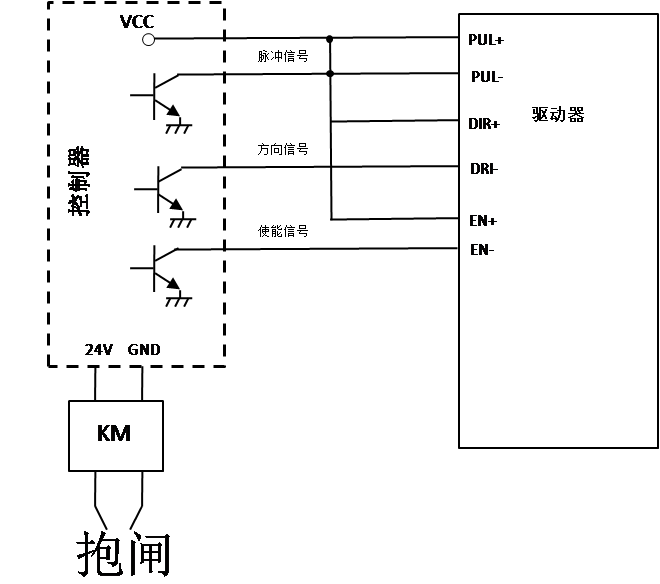 步进电机刹车系统